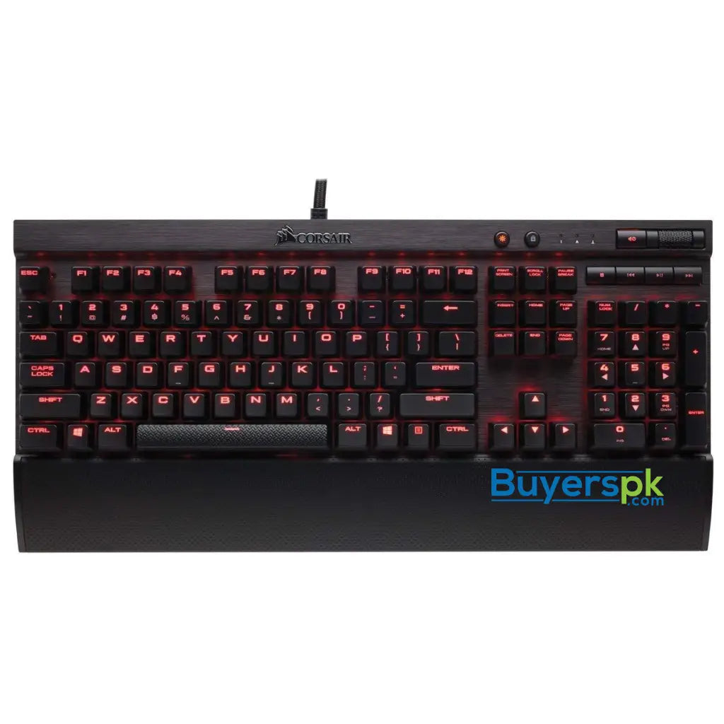 CORSAIR K70 LUX Mechanical Gaming Keyboard - Backlit Red LED - USB Passthrough & Media Controls - Linear & Quiet - Cherry MX Red - Keyboard CORSAIR K70 LUX Mechanical Gaming Keyboard - Backlit Red LED - USB Passthrough & Media Controls - Linear & Quiet - Cherry MX Red - Keyboard